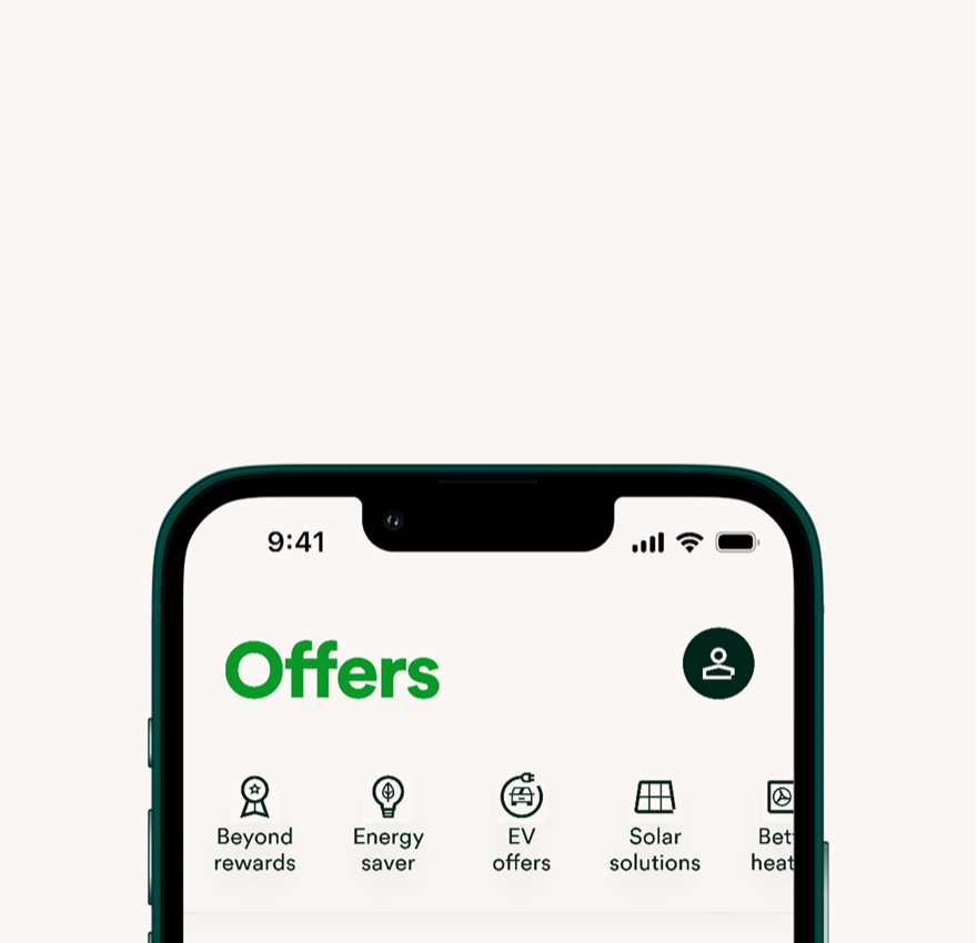The OVO Offers screen header with the redesigned category filter row.